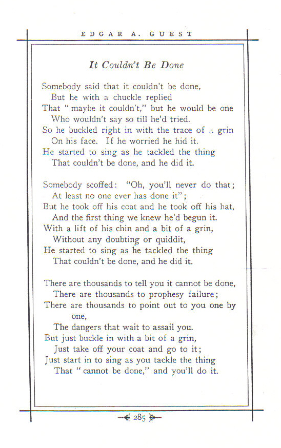 2000-06-01 - It Couldn't Be Done